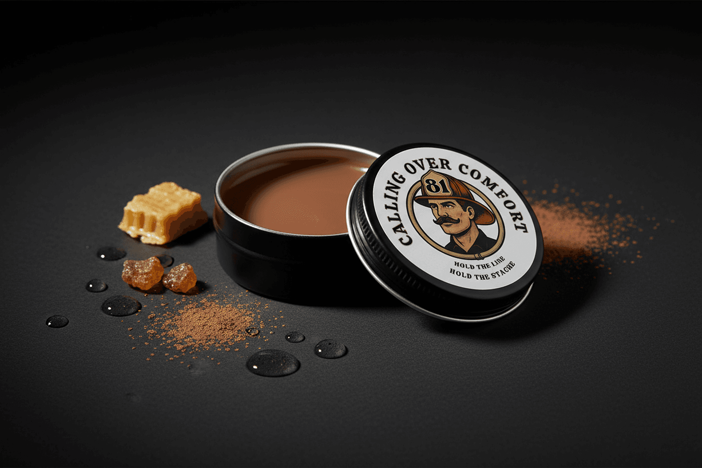 Mustache Wax, Mocha (Light Brown), Natural Oils & Waxes, Color-Matching Grooming Hold, 1 oz Tin