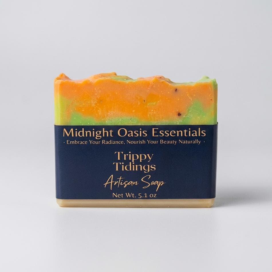 Cold Process Bar Soap, Patchouli & Sandalwood + Strawberry, Hydrating Shea & Kokum Butters, Palm-Free, 1 Bar