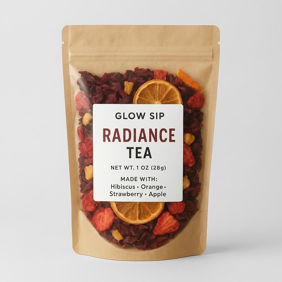 Herbal Fruit Infusion Tea, Hibiscus + Strawberry & Raspberry, Caffeine-Free Antioxidant Blend, 3 oz Loose Leaf