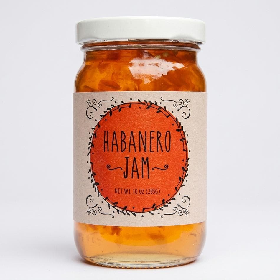 Habanero Pepper Jam, Fresh Habanero & Bell Pepper, Sweet & Spicy Sweet-Heat Spread, 10 oz Jar