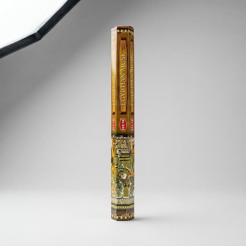 Egyptian Musk Incense Sticks, Perfumed Hex Pack, Relaxing Aroma, 20 Sticks (Verify Count)