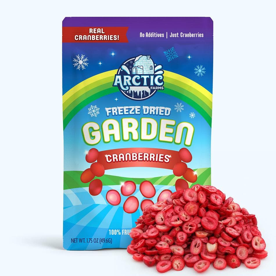 Freeze-Dried Sliced Cranberries, Tart, Whole-Fruit Snack, Large Resealable Bag (1.2 oz)