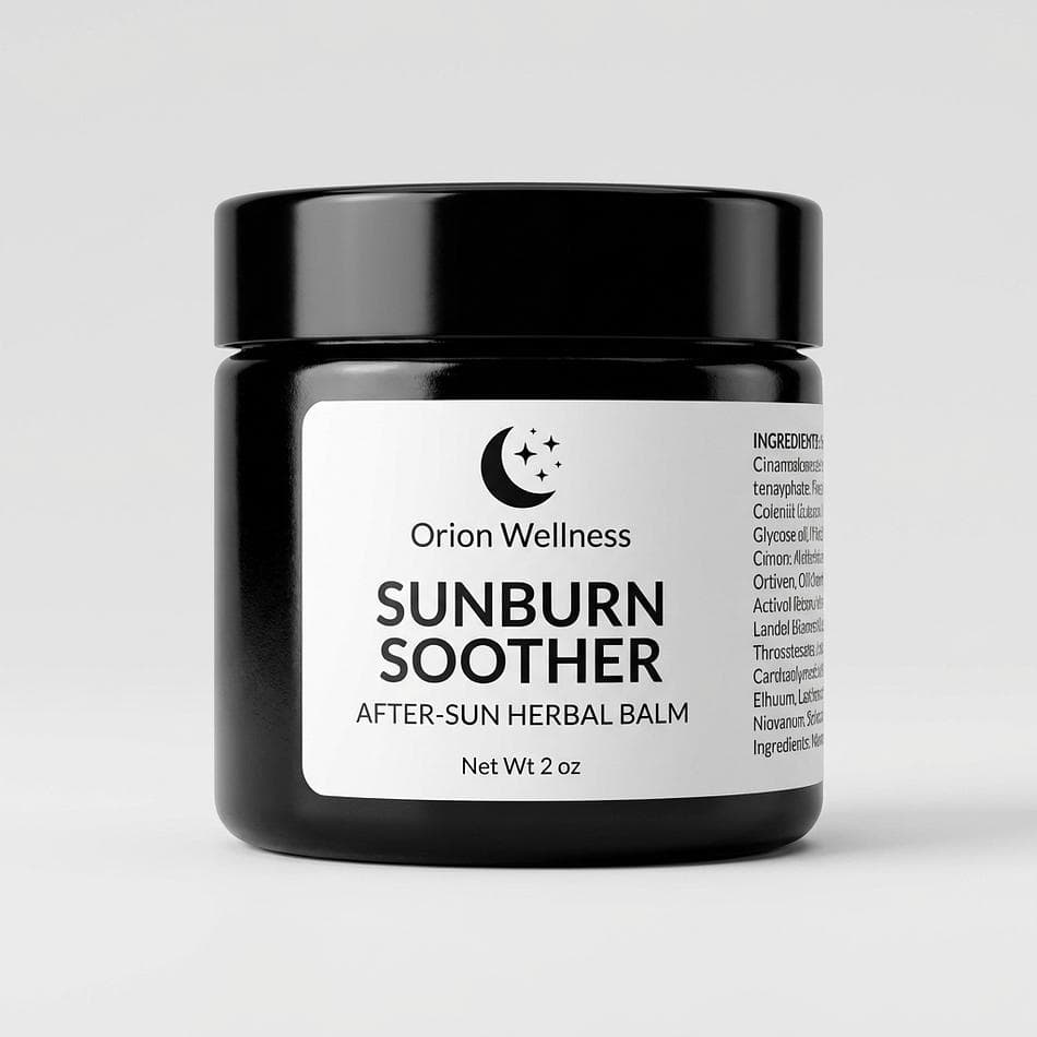 After-Sun Relief Balm, Calendula & Aloe Vera, Calms Sunburn Heat + Dryness, Herbal Skin Recovery Salve (Size N/A)