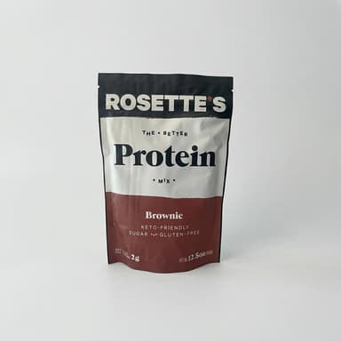 Keto Protein Brownie Mix, Micellar Casein & Cocoa, Low Net Carbs, Flourless Gluten-Free Brownies, Yields 10 Pieces