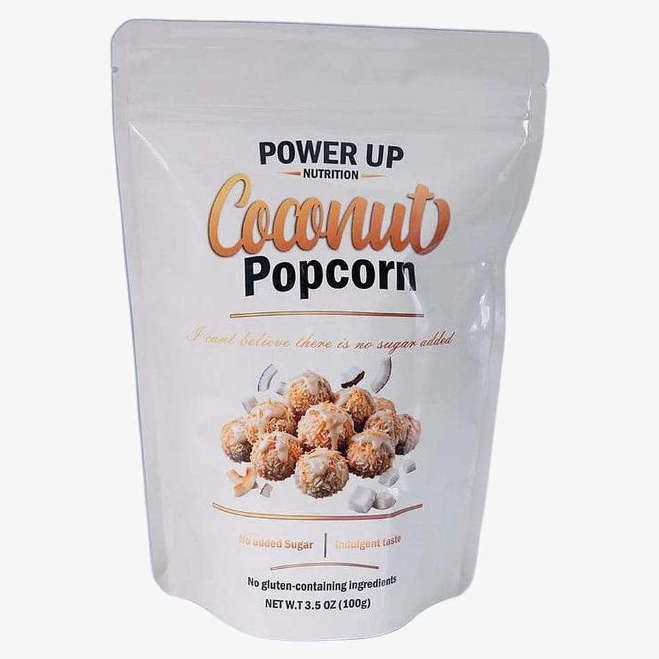 No Sugar Added Coconut Popcorn, Coconut Flavor, High-Fiber Sweet Snack, 100 g Bag