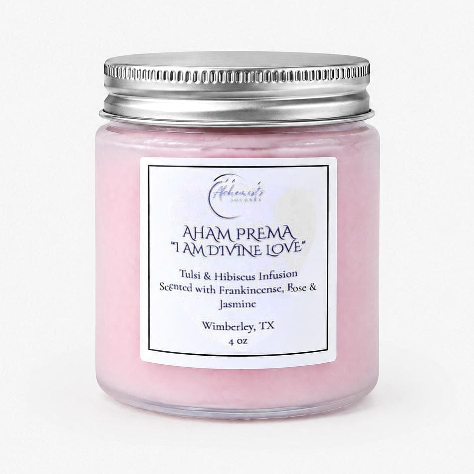 Aham Prema “I am Divine Love,” Hibiscus & Tulsi Body Cream scented with Rose + Frankincense + Geranium