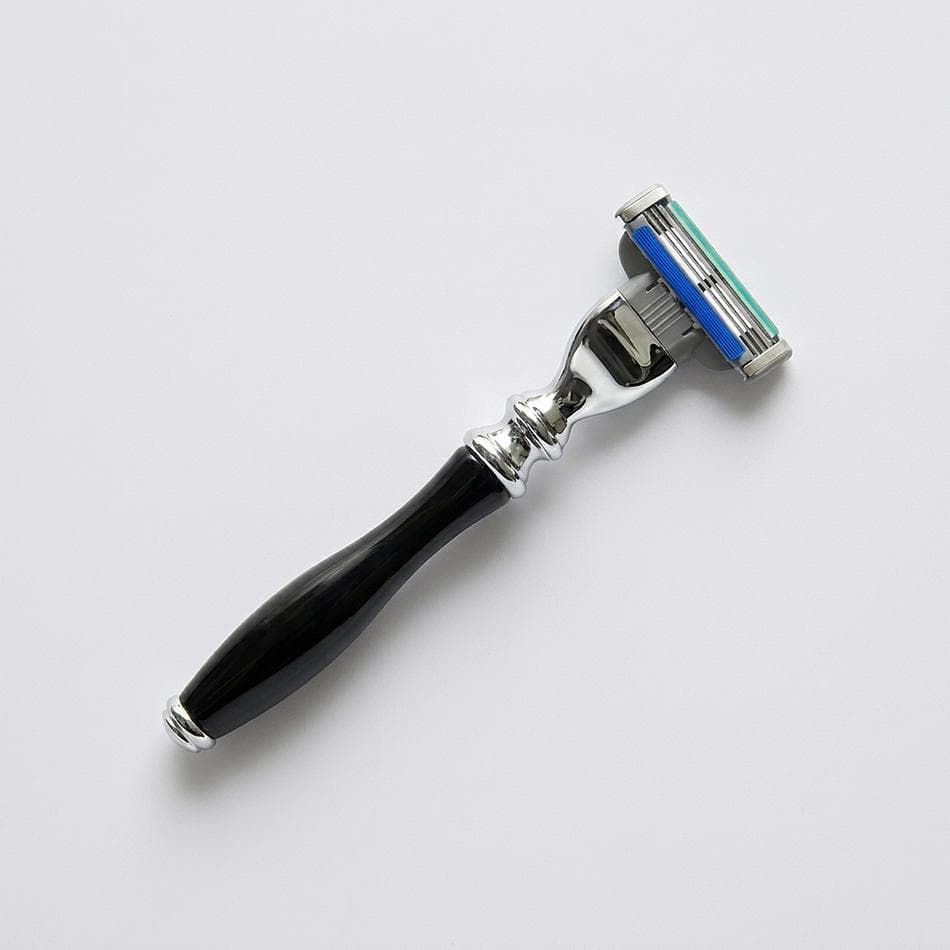 Mach3 Compatible Razor Handle, Weighted Metal Grip, Smooth Classic Shave, Includes 1 Mach3 Cartridge, Gift Case