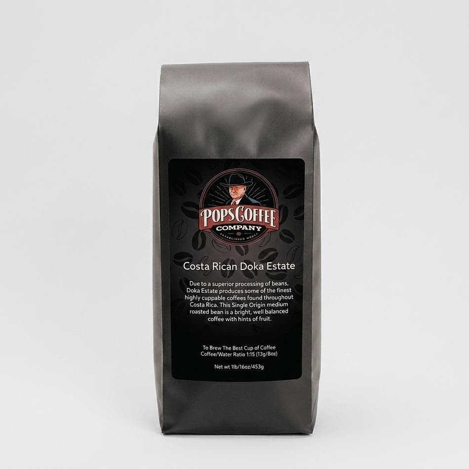 Single Origin Costa Rican Coffee, Doka Estate, Smooth Balanced Cup, 1 lb Bag, Whole Bean or Ground