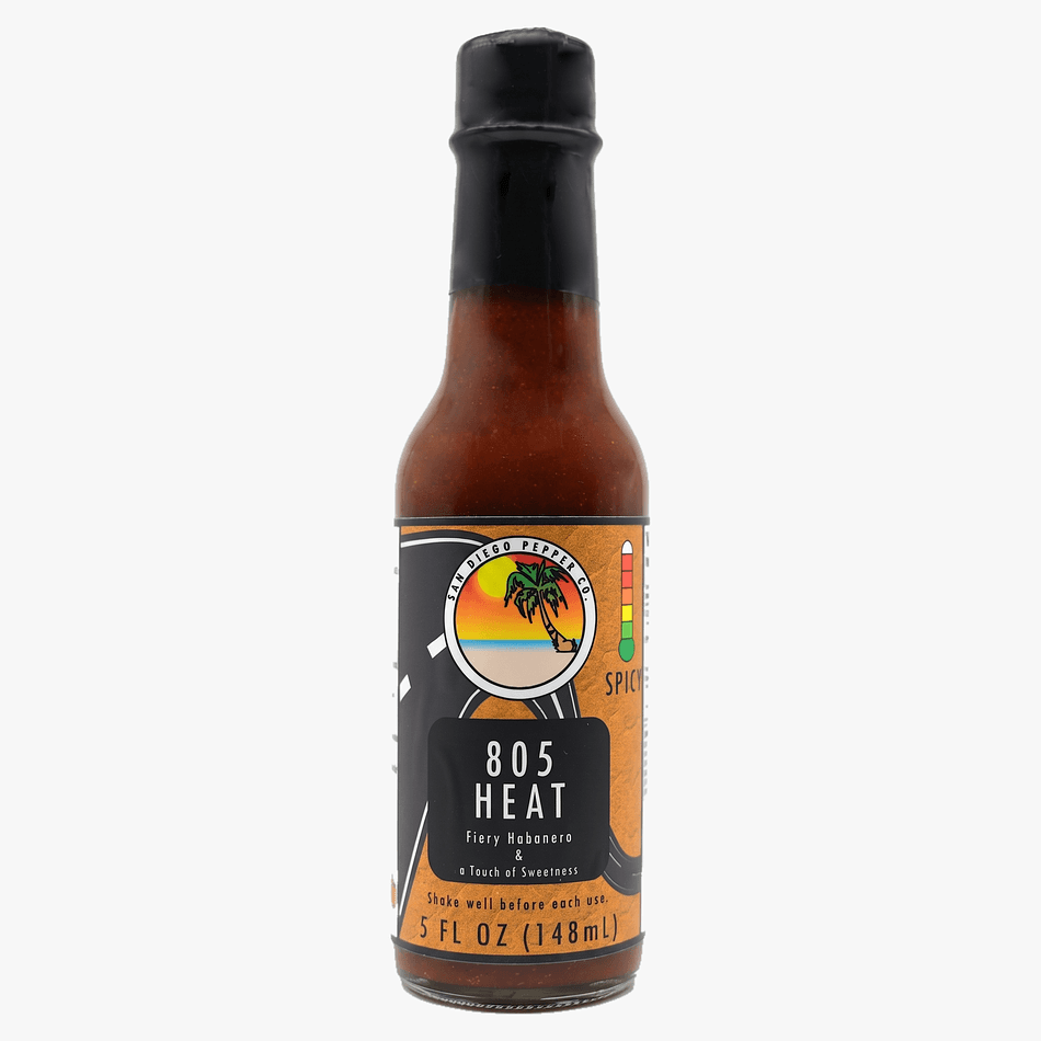 805 Heat | Sweet Habanero Hot Sauce, Brown Sugar & Apple Cider Vinegar, BBQ Glaze Sweet-Heat, 5 oz Bottle