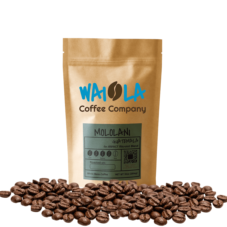 Mololani - Medium/Dark Whole Bean Coffee - Guatemalan Microlot Coffee - 10oz Bag