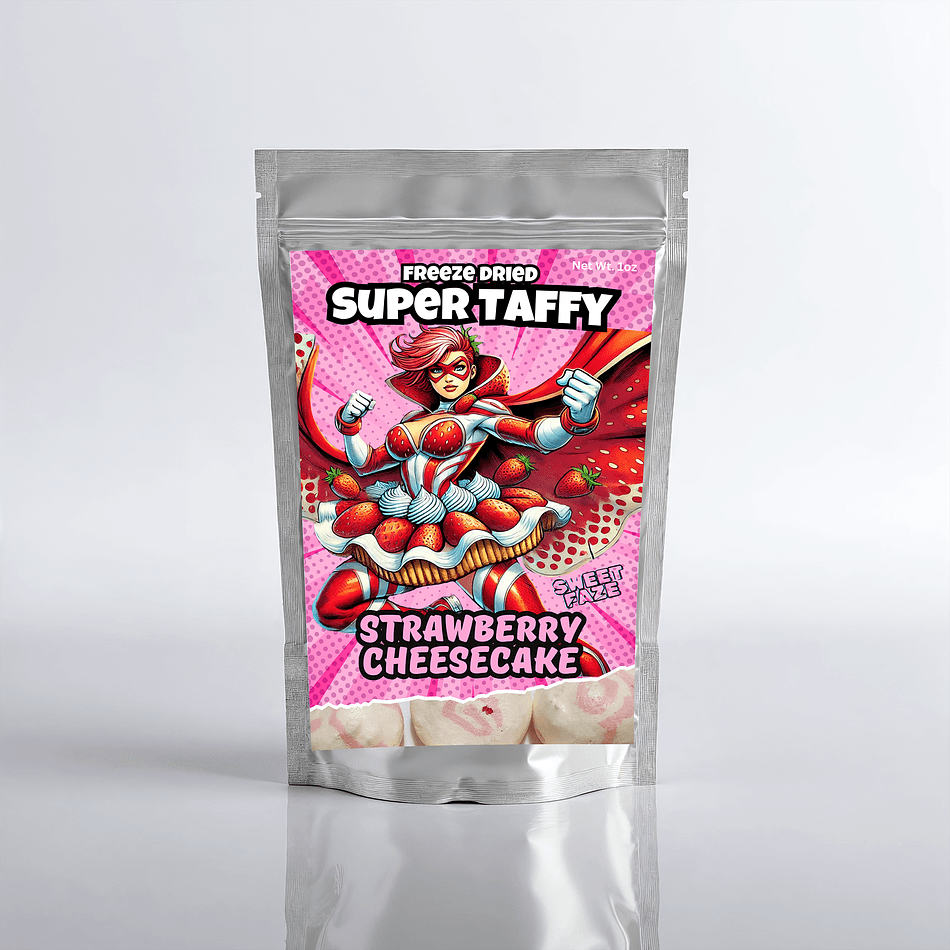 Freeze-Dried Strawberry Cheesecake Taffy