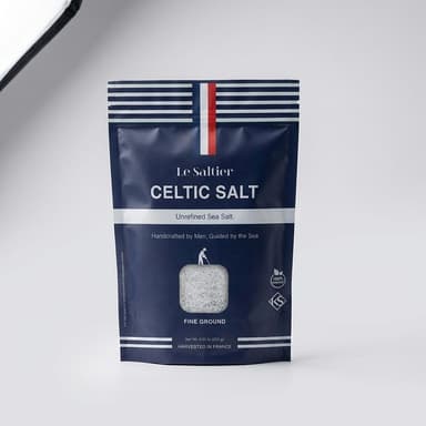 Unrefined Fine Ground Celtic Sea Salt, Mineral-Rich Everyday Seasoning for Baking & Cooking, 0.55 lb Bag