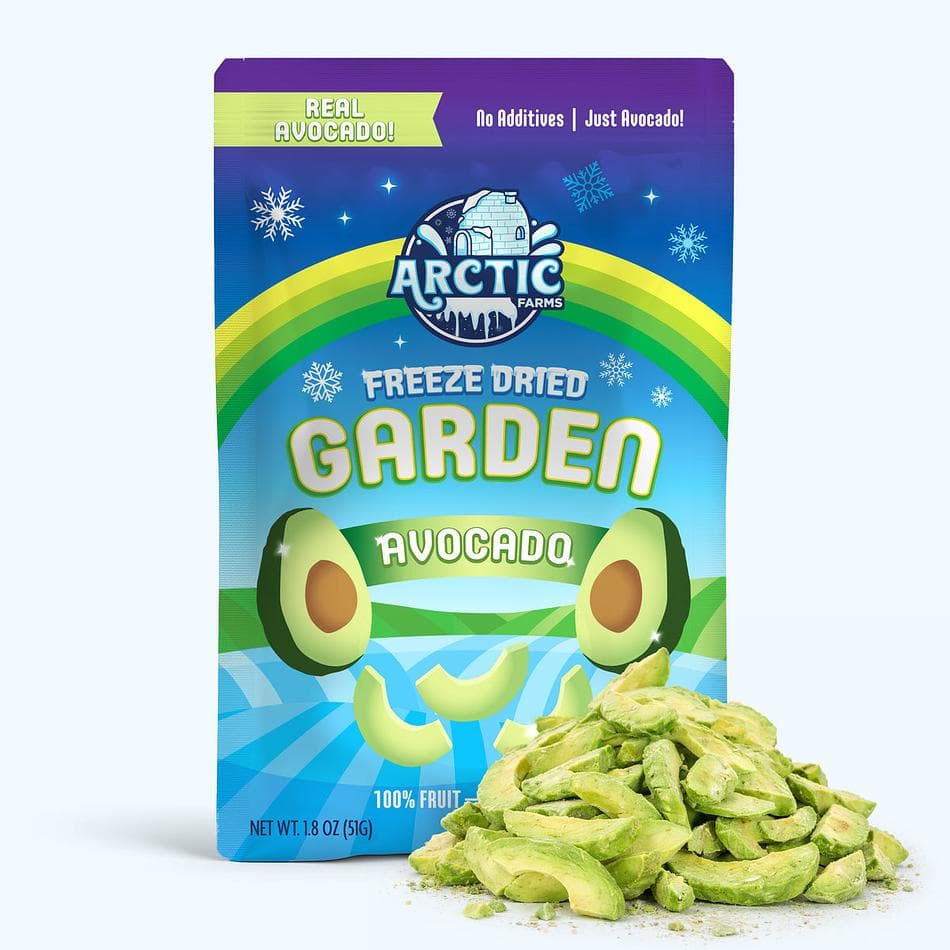 Freeze-Dried Avocado Slices, Creamy, Nutrient-Rich, Single-Ingredient Snack, Large Resealable Bag (1.8 oz)