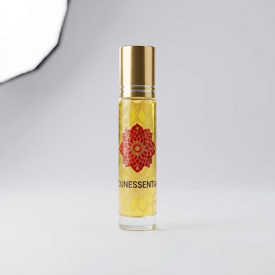 Honeysuckle Perfume Oil Roll-On, Jojoba Oil & Rose Quartz, Sweet Floral Everyday Scent, 10 ml