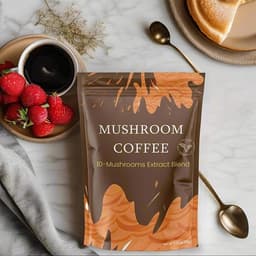 Instant Mushroom Coffee with Turkey Tail and Tremella Extracts - Energize and Hydrate | 6.35 oz|-0