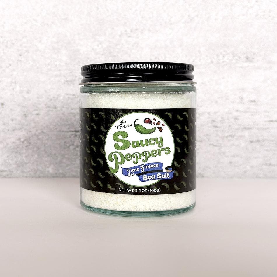 Lime Infused Flake Sea Salt, Real Lime, Bright Citrus Finishing Salt for Meals & Cocktails, 3.5 oz Jar