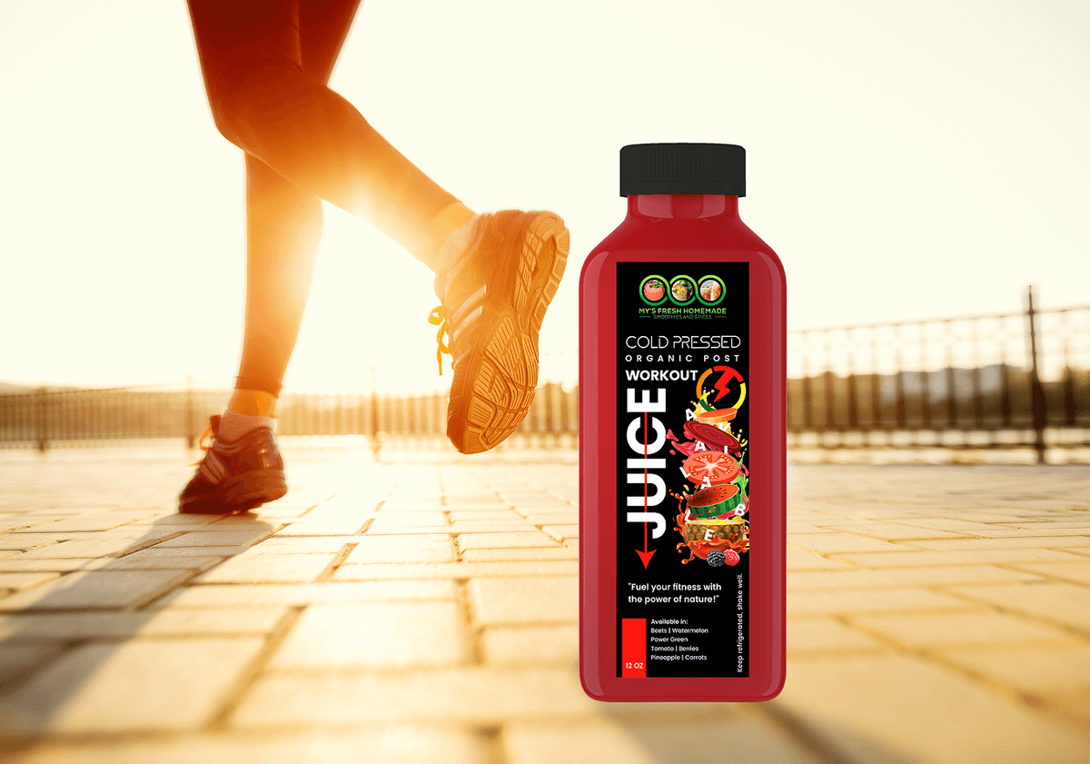 Organic Cold-Pressed Post Workout Recovery Juice. 12 Oz (Set Of 3)