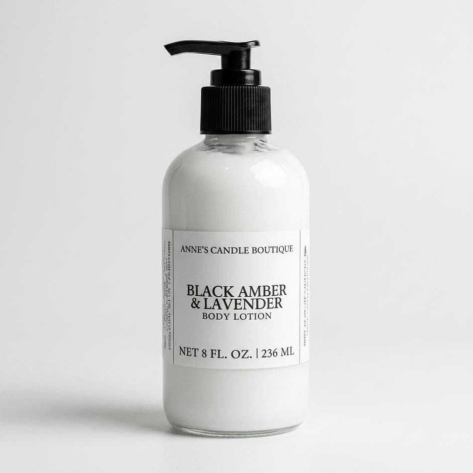 Body Lotion, Black Amber & Lavender + Warm Musk, Calming Deep Moisture, Non-Greasy Fast Absorbing, 8 oz