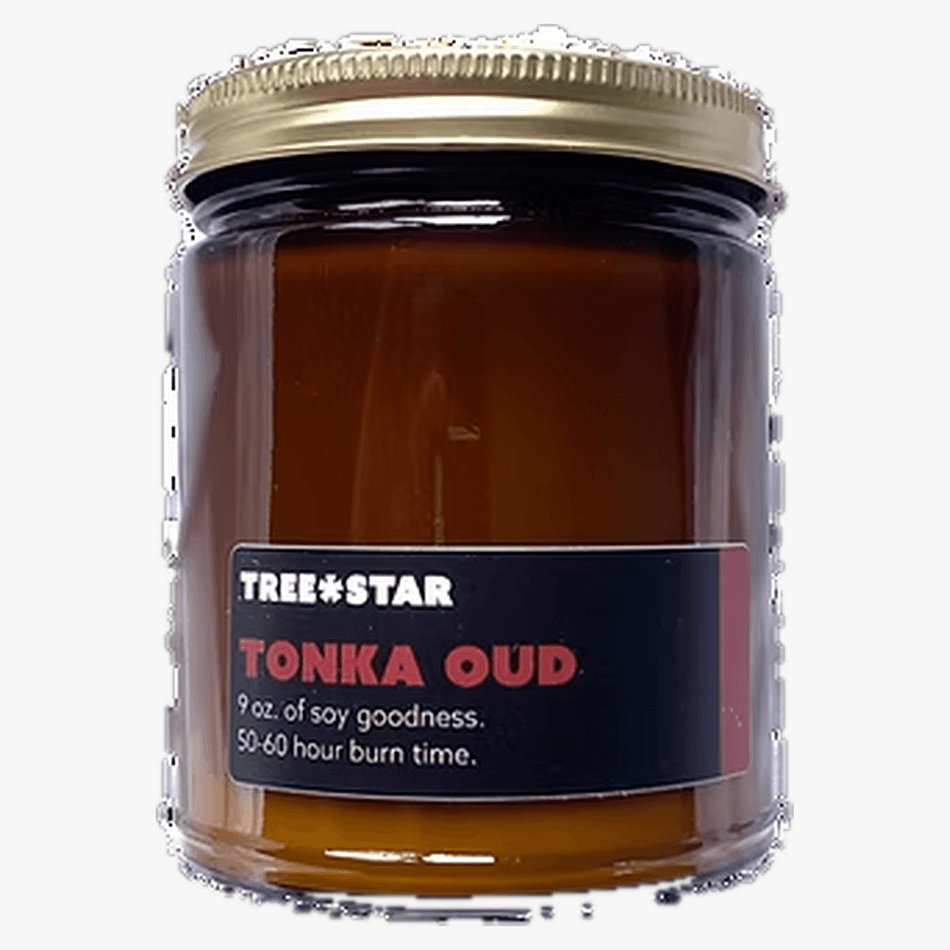 Soy Candle, Tonka Bean & Oud, Warm Musky Scent, Note Profile (Powder, Amaretto, Rum), 1 Candle