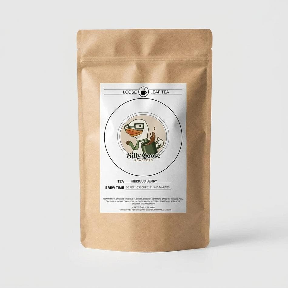 Hibiscus Berry Herbal Tea, Hibiscus & Rooibos with Rosehips, Caffeine-Free Iced or Hot, Loose Leaf 3 oz