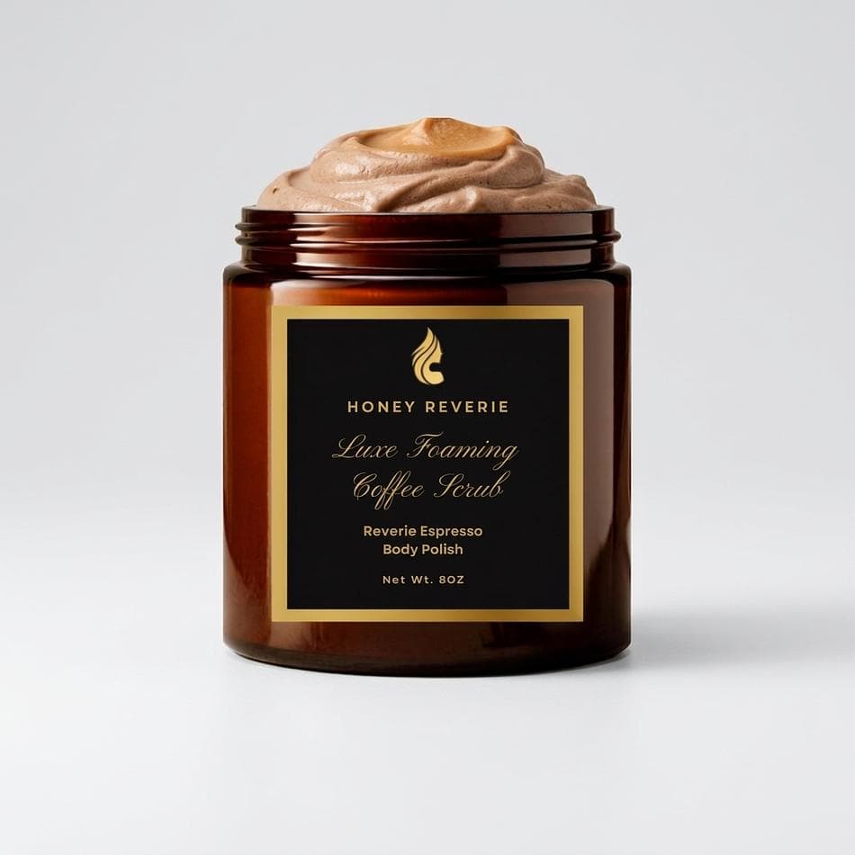 Foaming Coffee Body Scrub, Sugar & Arabica Coffee Powder, Smooth Soft Skin Exfoliator, Paraben & Phthalate Free