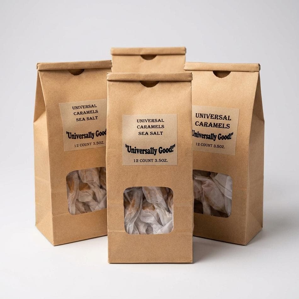Milk Chocolate Peanut Butter Caramels, Real Butter & Cream, Melt-in-Your-Mouth Soft Chewy Candy, 12-Count Bag