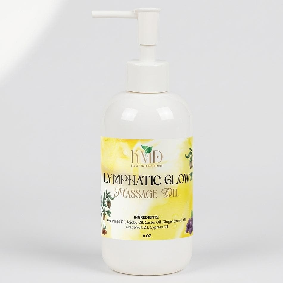 Lymphatic Massage Body Oil, Botanical Carrier Oils, De-Puffing Glow, For Self-Massage, Size/Volume Listed