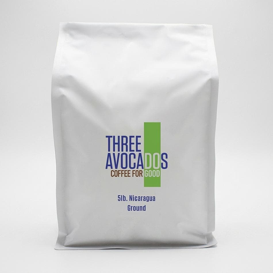 Nicaragua Single Origin Coffee, 100% Arabica, Sweet Low-Acid Smooth Cup, 5 lb Bulk Bag (Whole Bean or Ground)