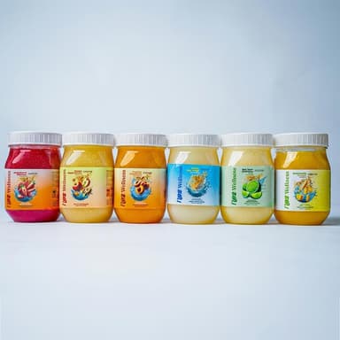 Sea Moss Power Bundle: 5 × 2-oz Pineapple Lemonade Ginger Sea Moss Shots + 16-oz Sea Moss Gel (Choose Flavor) — Refrigerated