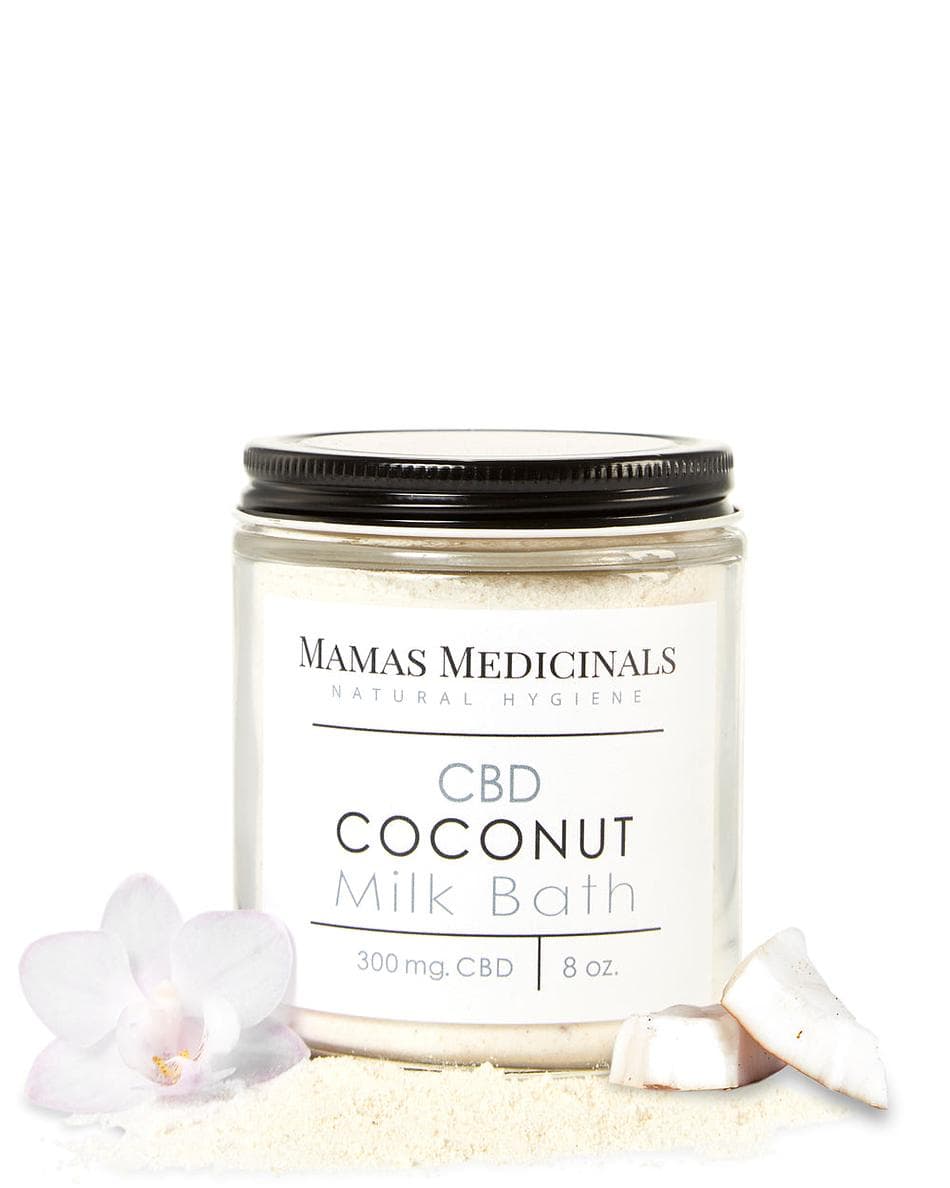 CBD Coconut Milk Bath Soak, Coconut Milk Powder & Colloidal Oatmeal, Fragrance-Free Sensitive Skin Relief, 8oz