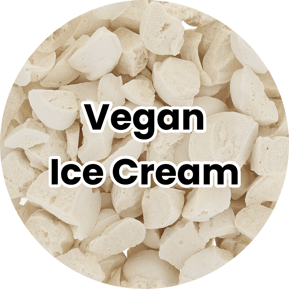 Freeze-Dried Vegan Vanilla Ice Cream Bites, Pea Protein & Vanilla Bean, Dairy-Free Nut-Free, Shelf-Stable Snack, Bulk Bag (1 lb)