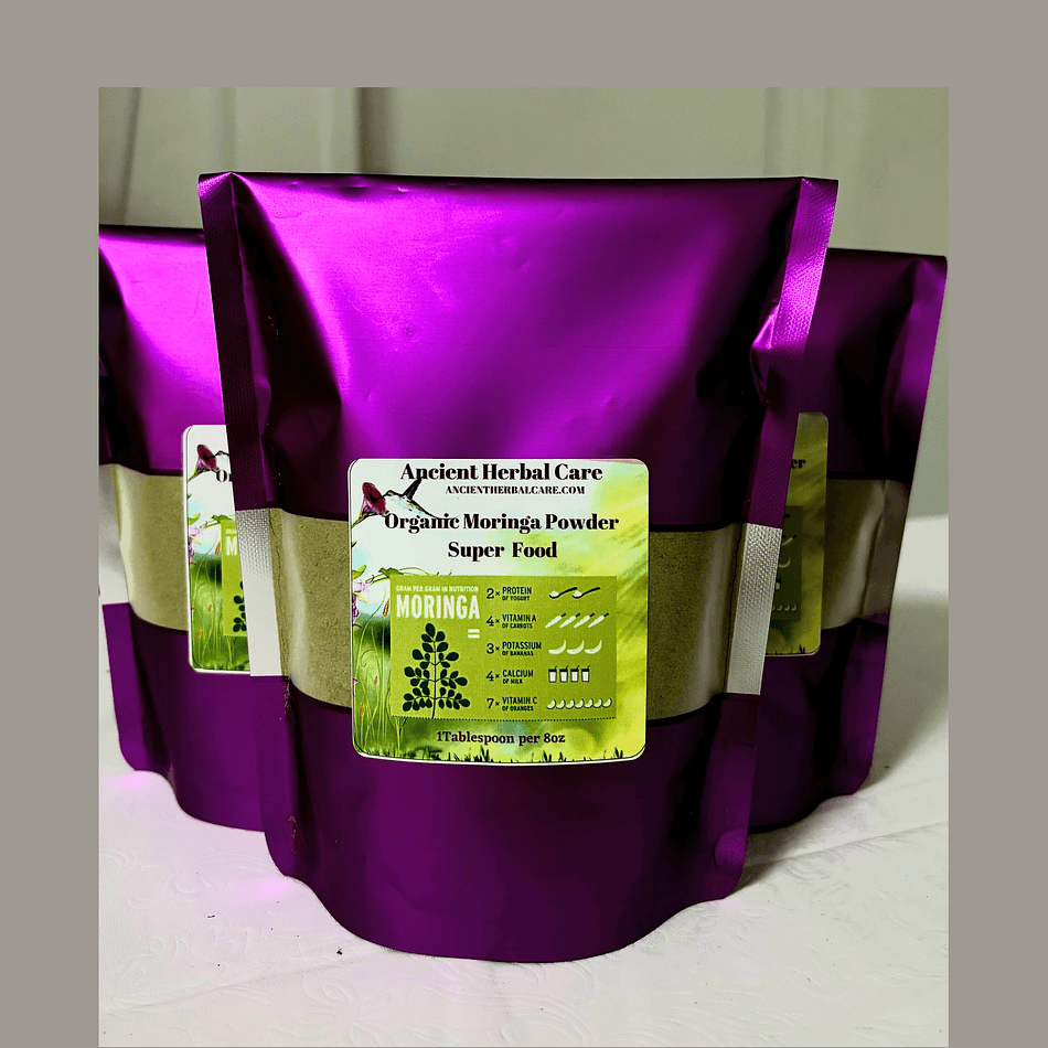 Organic Moringa Leaf Powder, 100% Moringa Oleifera, Energy & Digestion Support, 8 oz Bag, Tea & Smoothies