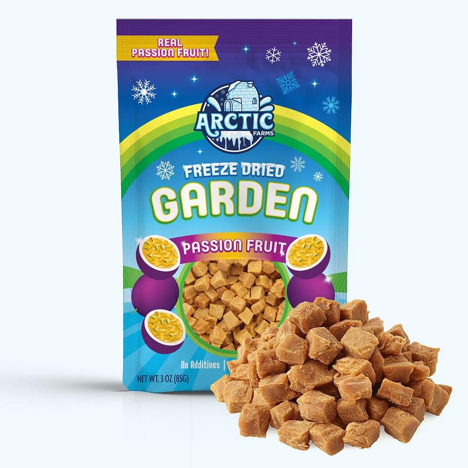 Freeze-Dried Passion Fruit, No Sugar Added, Crunchy Tropical Snack, Large Resealable Bag (3 oz)