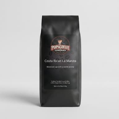 Costa Rica Single Origin Coffee, Air-Roasted, Balanced & Sweet Aroma, 1 lb Bag, Whole Bean or Ground
