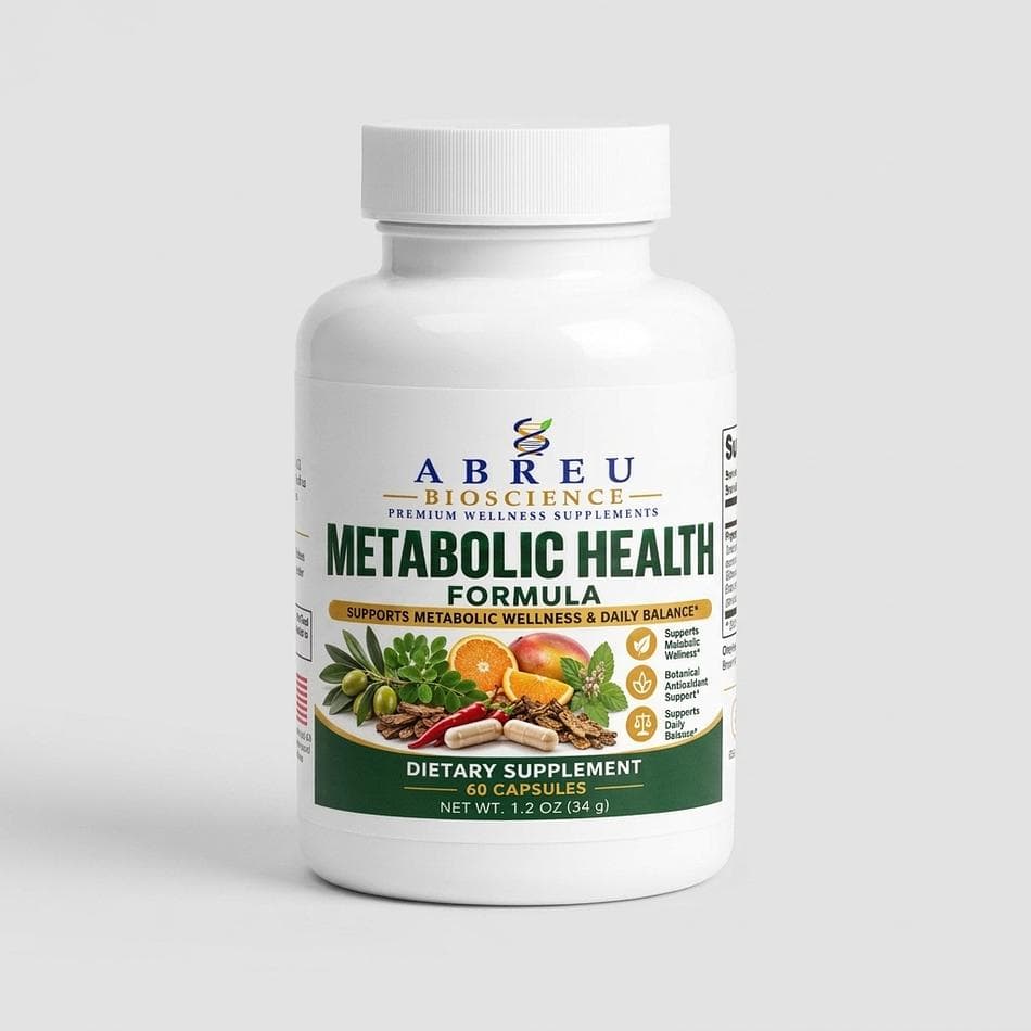 Metabolic Support Capsules, Berberine + Olive Leaf + Moringa, Glucose Metabolism Support, 60 Veg Capsules