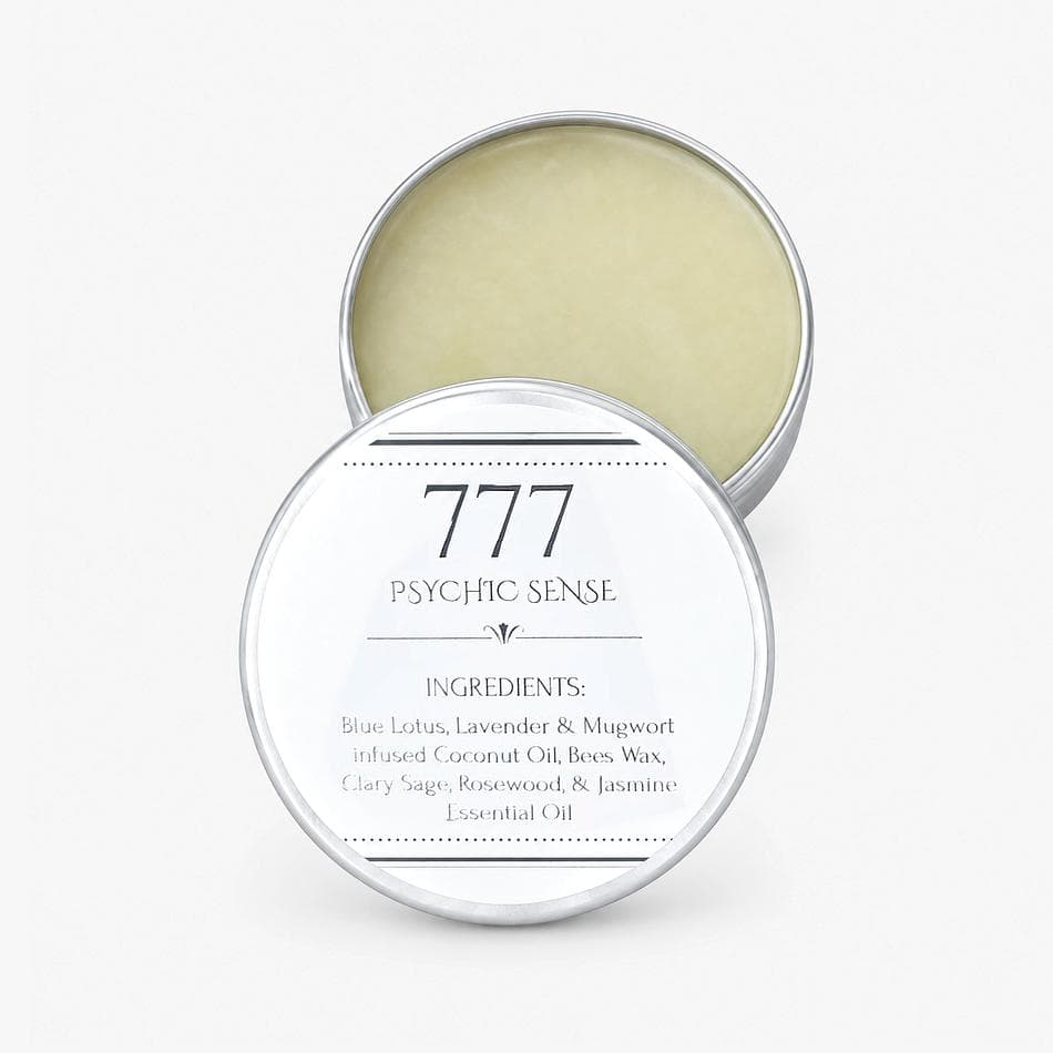 Angel Number 777 ~ Psychic Sense Balm Infused with Mugwort & Blue Lotus scented with Clary Sage + Rosewood + Jasmine