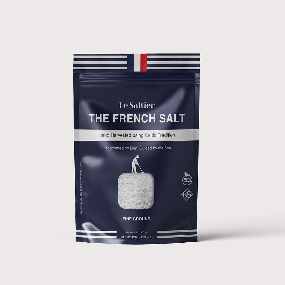 Fine Ground French Sea Salt, Unrefined Mineral-Rich, Everyday Seasoning & Baking, 1.1 lb (16 oz)