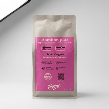 Double Anaerobic Colombia Caturra Coffee, Jhoan Vergara, Syrupy Tropical Notes, Light Roast, 12oz Whole Bean