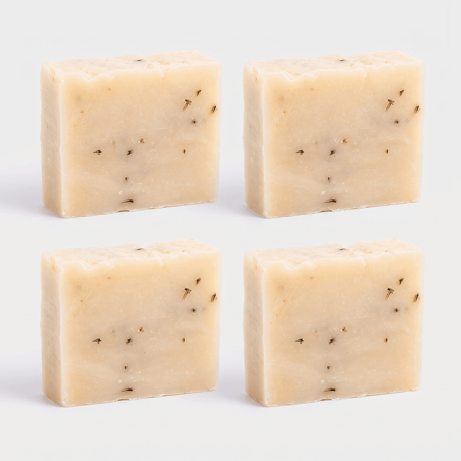Lavender Bar Soap, Olive Oil & Organic Coconut Oil, Shea Butter, Calming Aromatherapy, 4-Pack