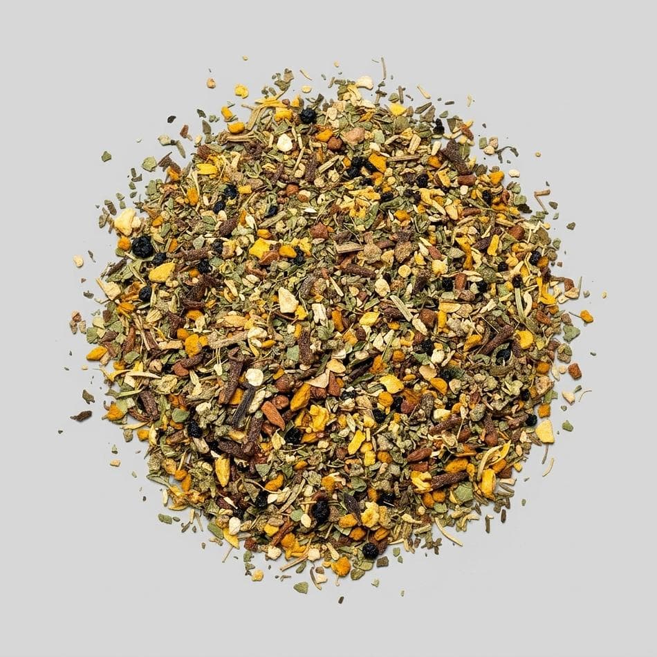 Herbal Lung & Immunity Tea, Mullein Leaf & Elderberry, Respiratory Support, Caffeine-Free Vegan Blend, Size/Servings