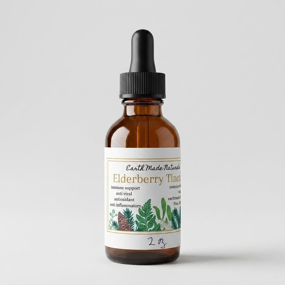 Elderberry Tincture, Elderberries, Immune Support, Small-Batch Herbal Extract, 1 oz / 2 oz Dropper