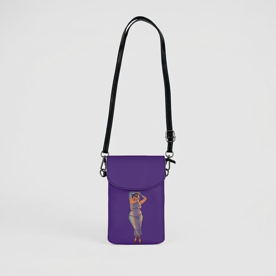 Faux Leather Phone Purse Crossbody, Flip-Top Phone Wallet w/ Card Slots, Adjustable Strap, Compact 7.5 x 4.9 in