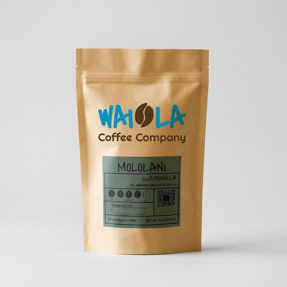 Coffee Bundle, Guatemala Microlot Medium-Dark Roast, Dark Chocolate Notes, 10 oz + 4 oz Share Bag Set