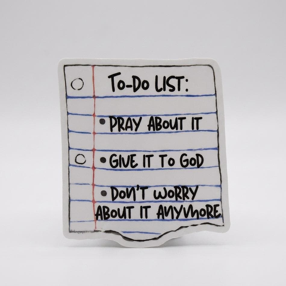 Waterproof Vinyl Sticker, Removable & Dishwasher Safe, To-Do List, Weatherproof Decal, 4x4 in