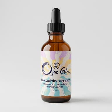 Bakuchiol Facial Oil, Squalane + Rosehip + Frankincense, Retinol Alternative for Smooth Radiant Skin, Night Treatment