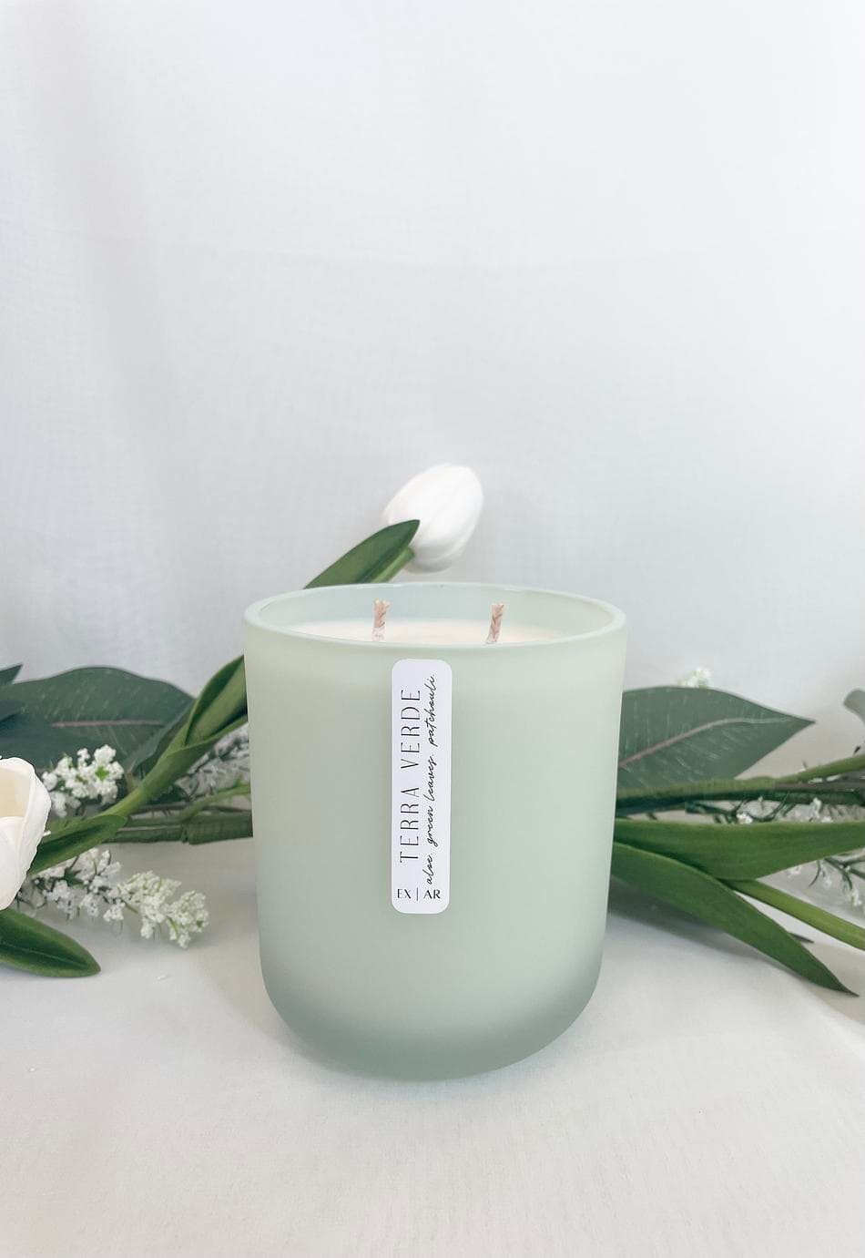 TERRA VERDE | 15oz. Soy Candle |  Aloe. Green Leaves. Patchouli.