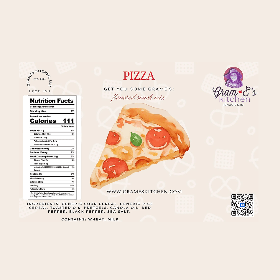 Pizza Seasoned Pretzel Snack Mix, Tomato & Cheese Flavor, Nut-Free Option, 2.5 oz Bag