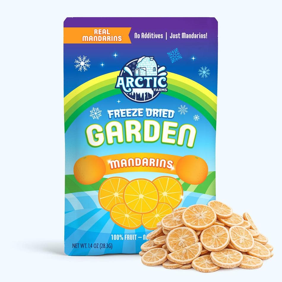 Freeze-Dried Mandarin Slices, 1 Ingredient Citrus Snack, No Added Sugar, Vegan & Gluten-Free, Large Resealable Bag (1.4 oz)