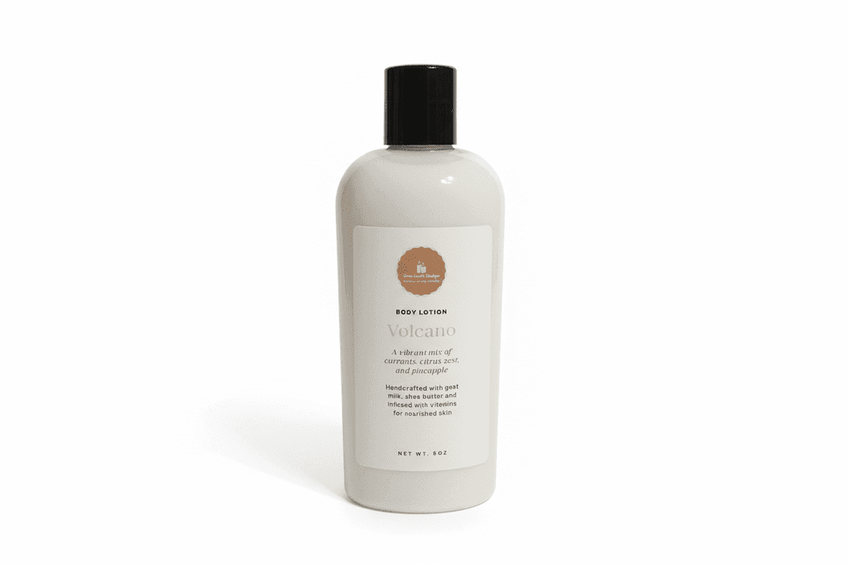 Volcano Scented Body Lotion, Citrus & Tropical Fruit Scent, Lightweight Fast-Absorbing Moisturizer, 8 oz