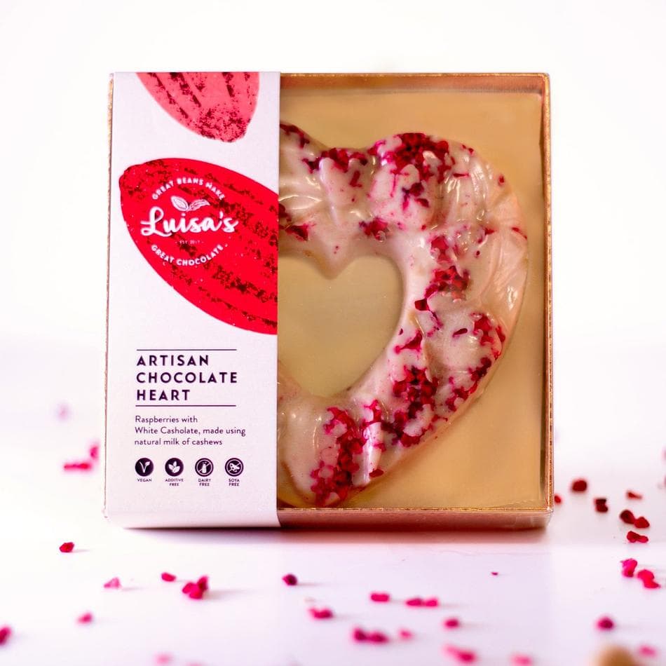 The White Raspberry Artisan Chocolate Heart